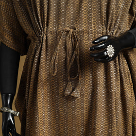 Hand akola long kaftan with tie-up waist 19 - handcrafted