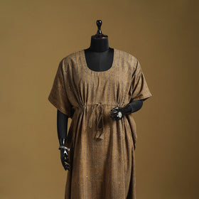 Hand akola long kaftan with tie-up waist 19 - handcrafted