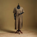 Hand akola long kaftan with tie-up waist 19 - handcrafted