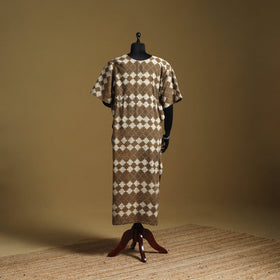 Hand akola long kaftan with tie-up waist 20 - handcrafted