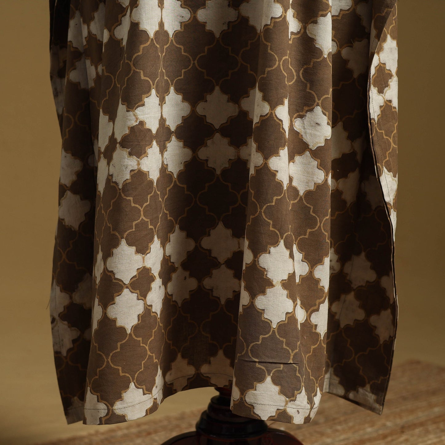 Hand akola long kaftan with tie-up waist 20 - handcrafted