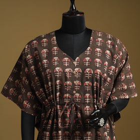 Hand akola short kaftan with tie-up waist 24 - handcrafted