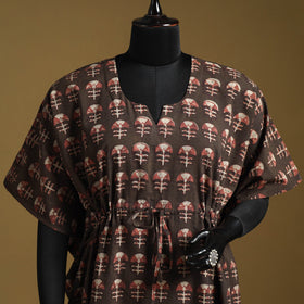 Hand akola short kaftan with tie-up waist 26 - handcrafted