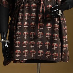 Hand akola short kaftan with tie-up waist 26 - handcrafted