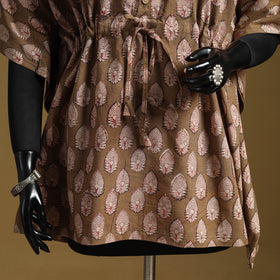 Hand akola short kaftan with tie-up waist 37 - handcrafted