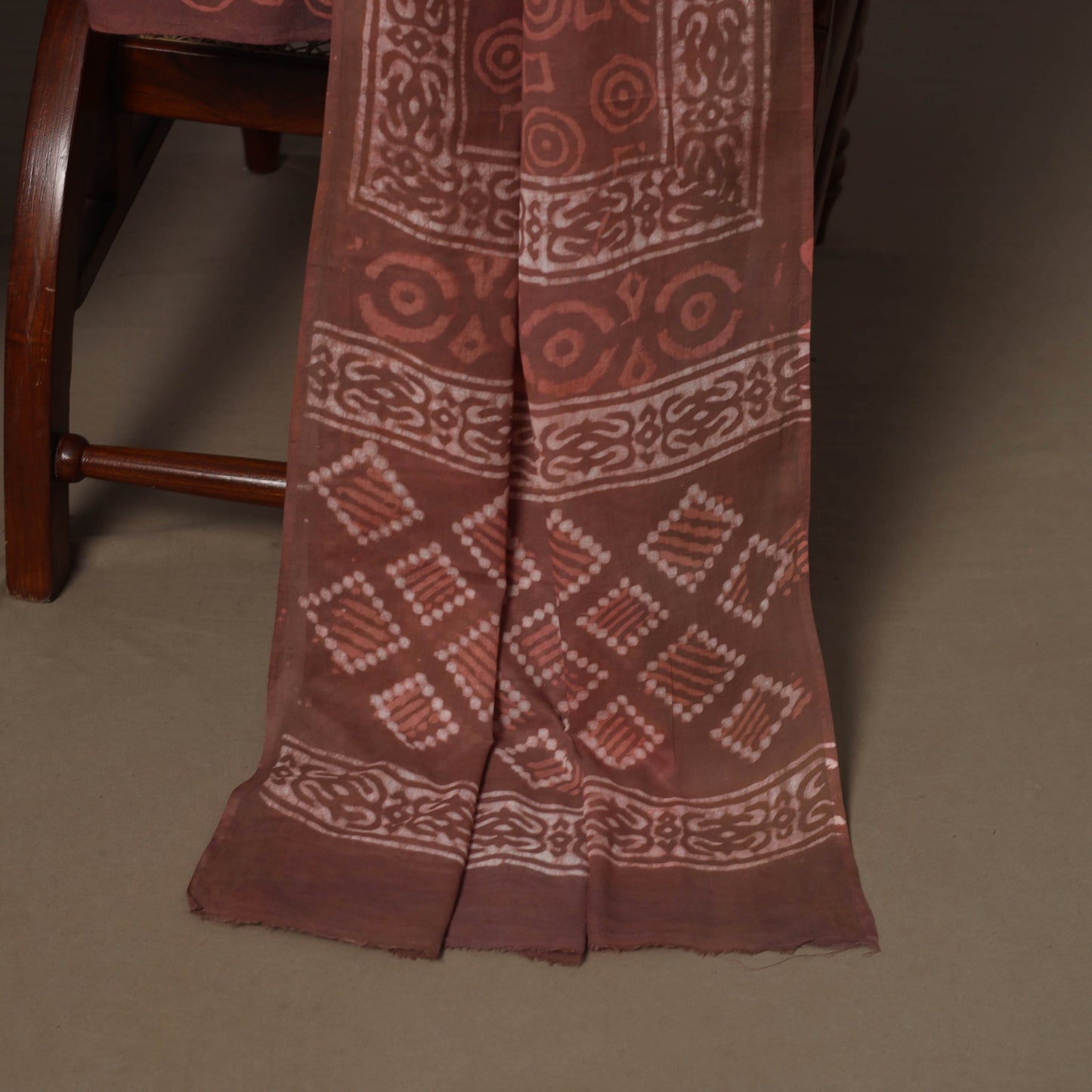 Hand batik cotton 3pc unstitched dress material 45