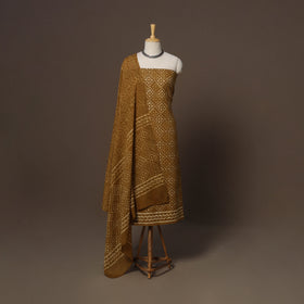 Hand batik cotton 3pc unstitched dress material 47