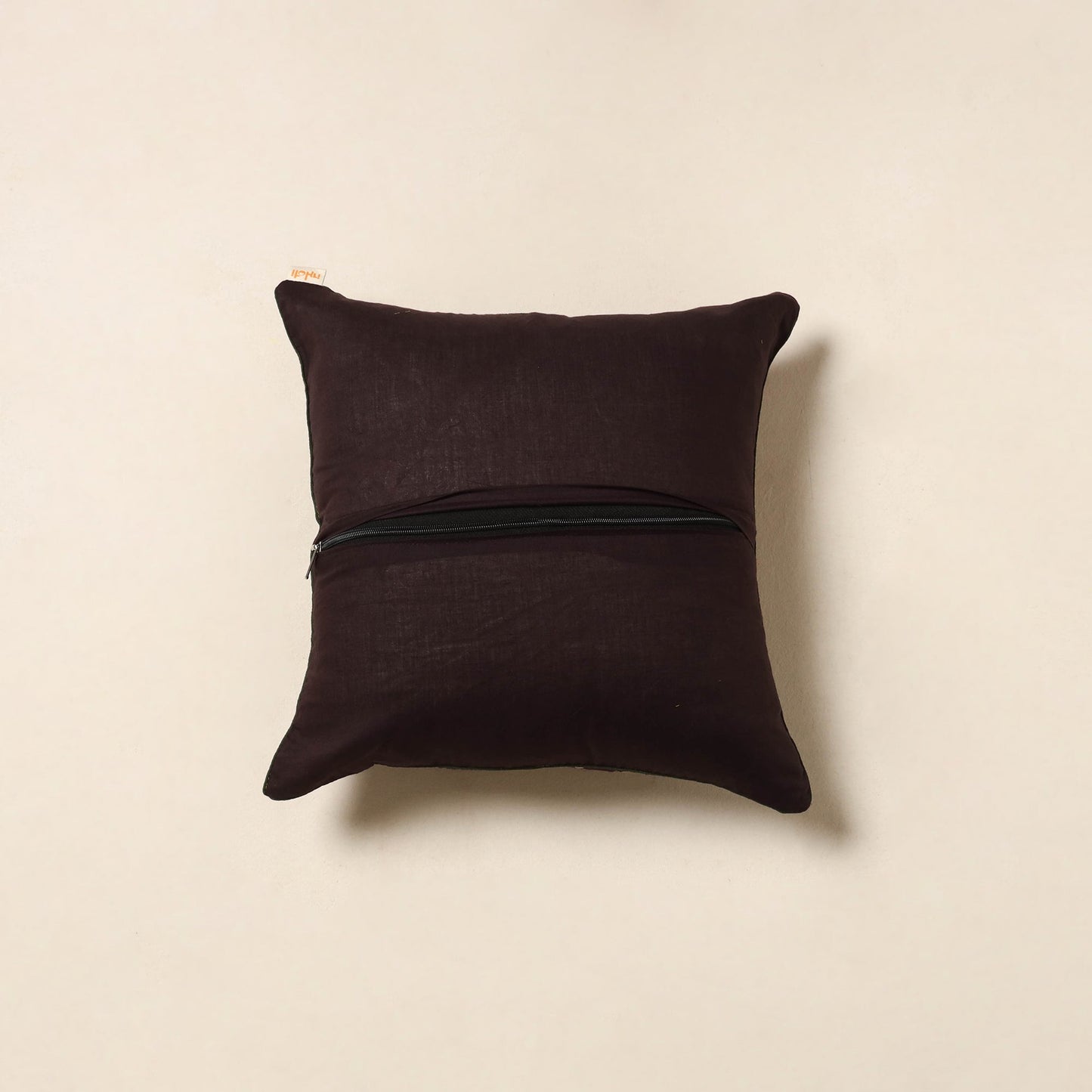 Brown - hand batik cotton cushion cover 74 - handcrafted