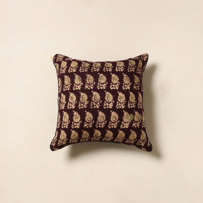 Brown - hand batik cotton cushion cover 74 - handcrafted