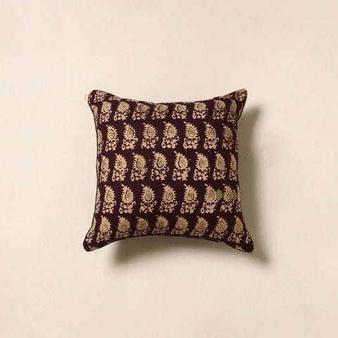 Brown - hand batik cotton cushion cover 74 - handcrafted