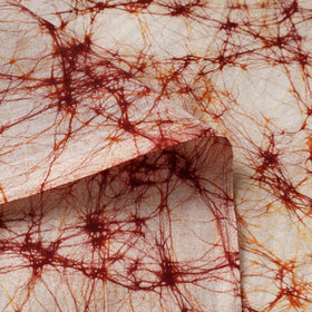  Maroon Cotton Hand Batik Print Fabric