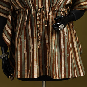 Hand batik cotton short kaftan 23 - handcrafted