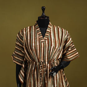 Hand batik cotton short kaftan 23 - handcrafted