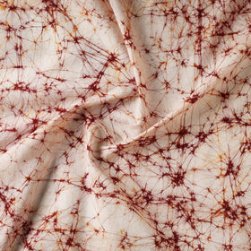  Maroon Cotton Hand Batik Print Fabric