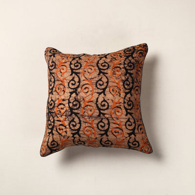 Brown Hand Batik Printed Cotton Cushion Cover