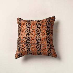 Brown Hand Batik Printed Cotton Cushion Cover