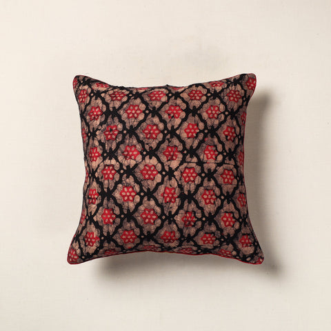 Brown Hand Batik Printed Cotton Cushion Cover