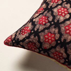 Brown Hand Batik Printed Cotton Cushion Cover