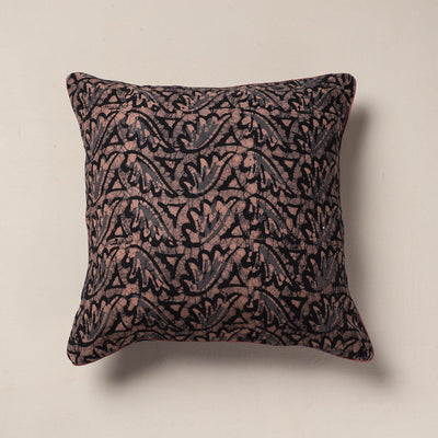 Buy Brown Hand Batik Printed Cotton Cushion Cover