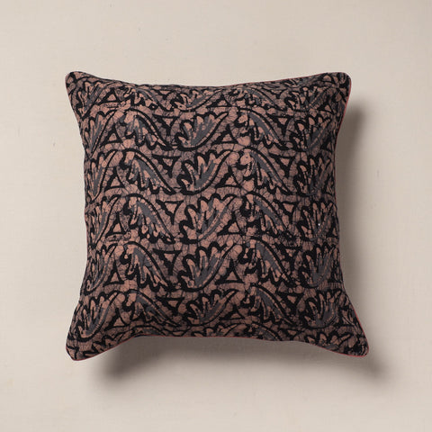 Buy Brown Hand Batik Printed Cotton Cushion Cover