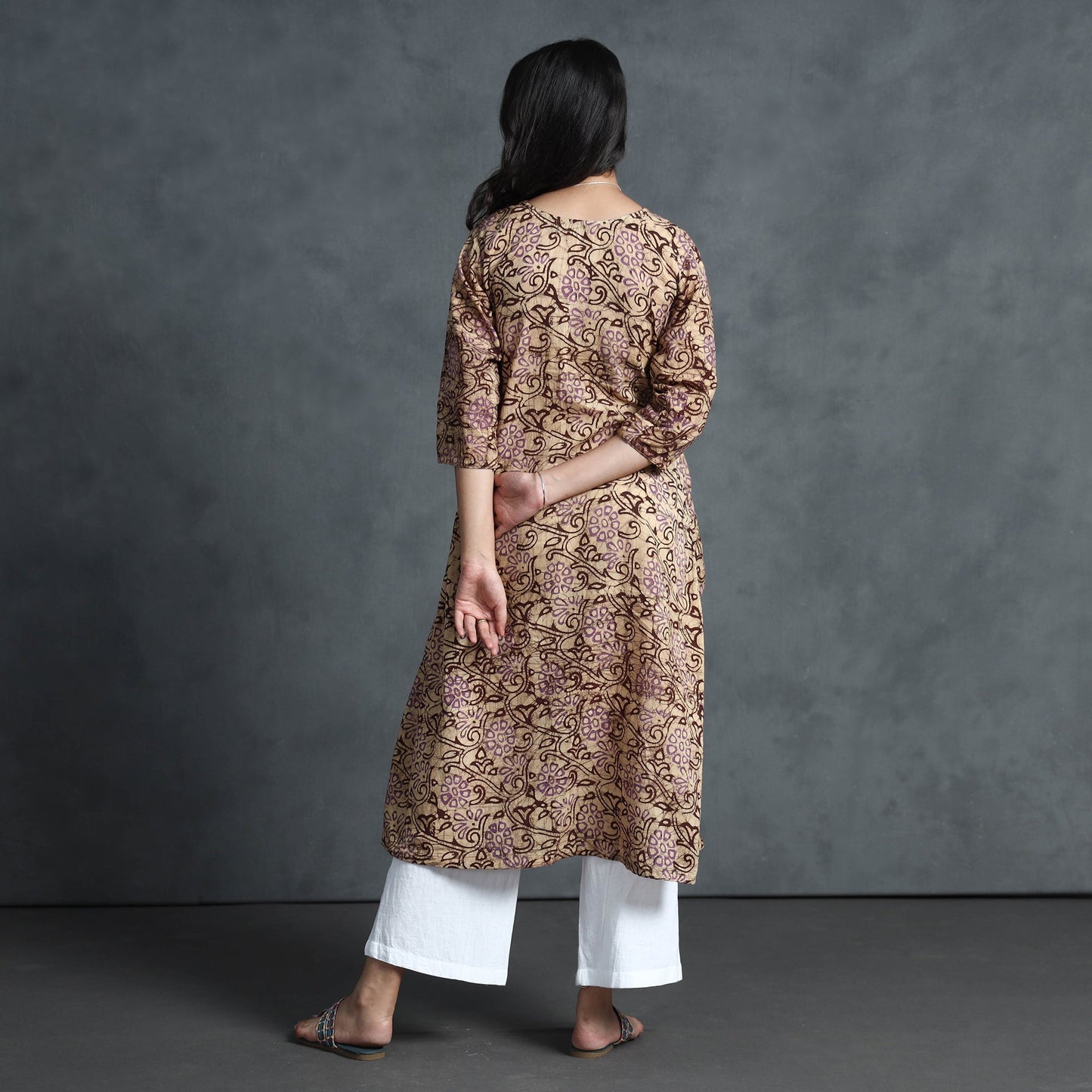 Buy Hand Batik Printed Cotton Kurta for Women