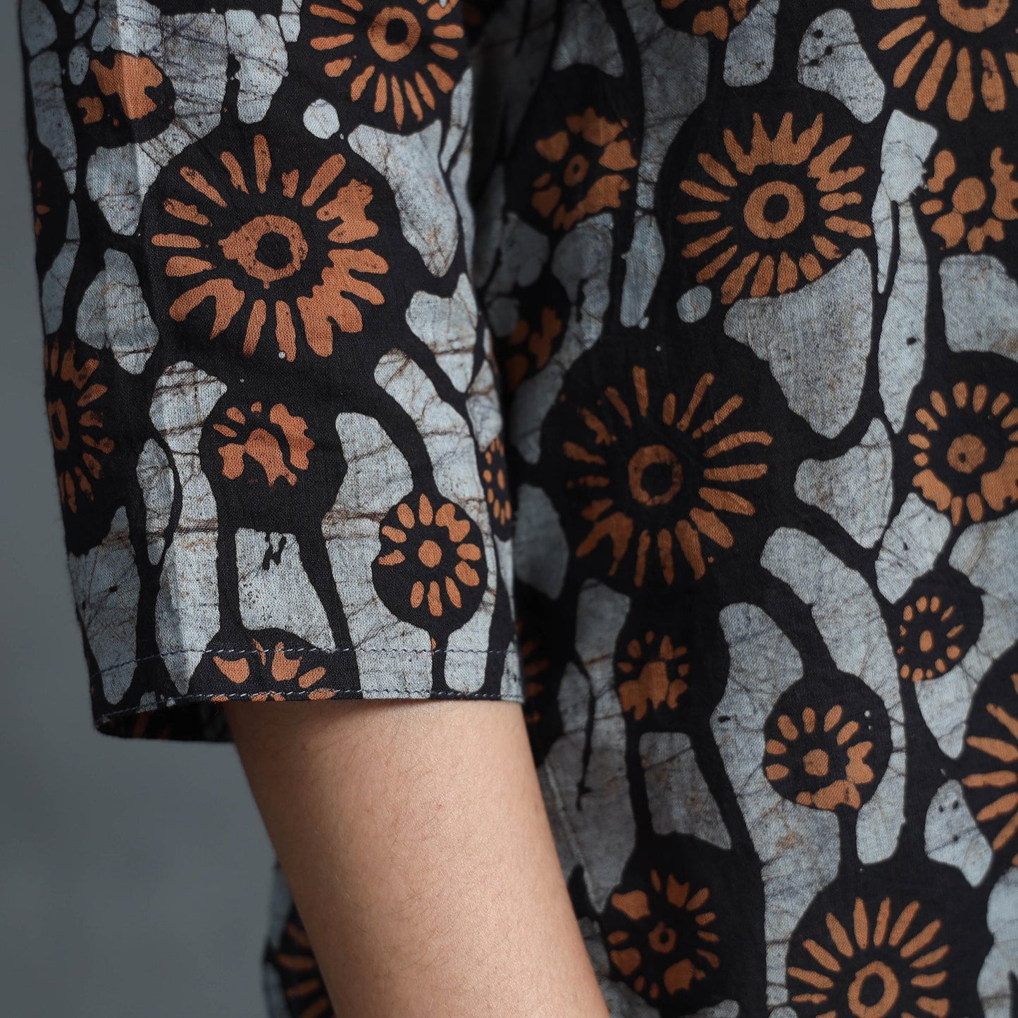 Buy Hand Batik Printed Cotton Kurta for Women