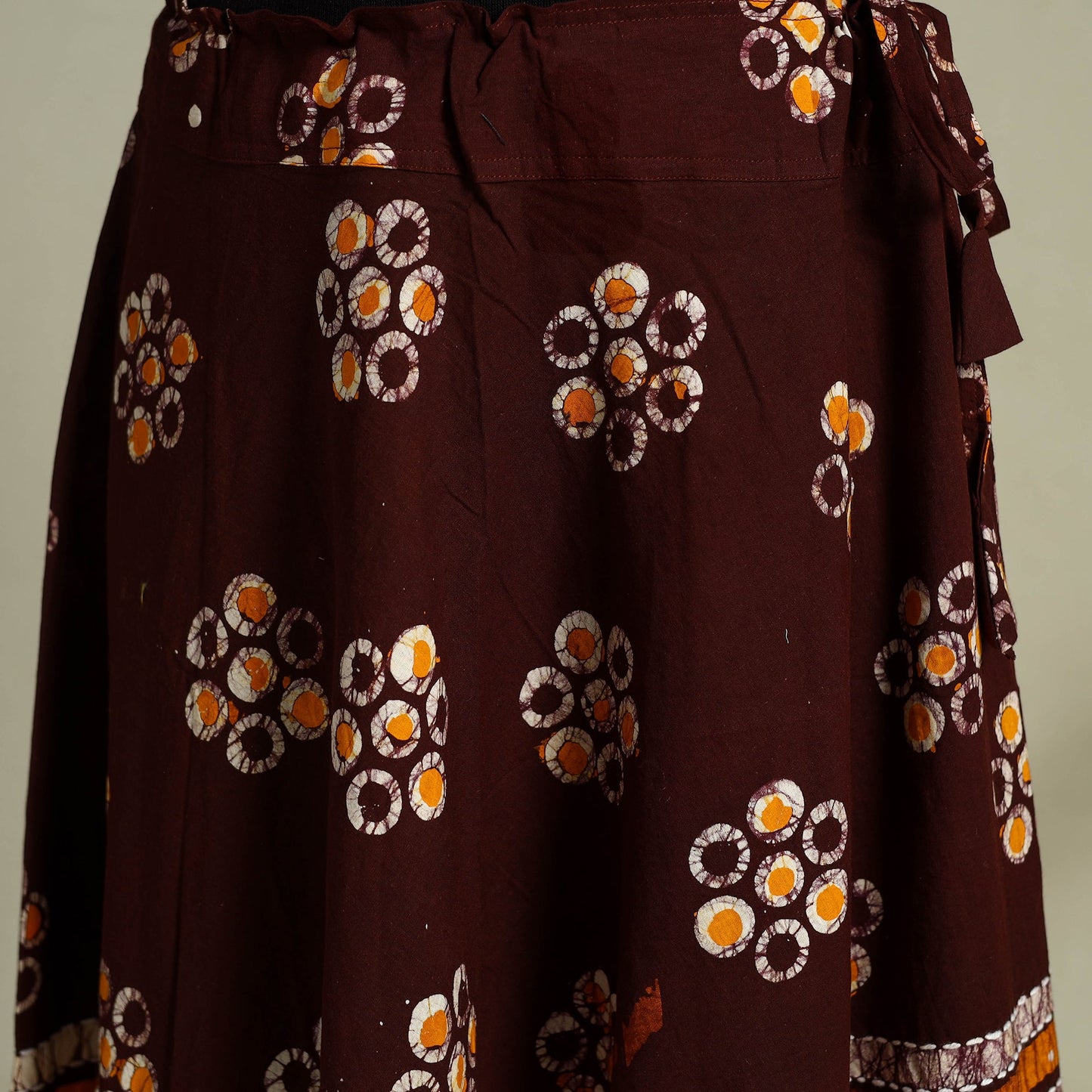 Buy Hand Batik Print Running Stitch Cotton Long Skirt