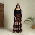 Buy Hand Batik Print Running Stitch Cotton Long Skirt