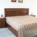 Buy Block Art Print Cotton Double Bindaas Bed Sheet