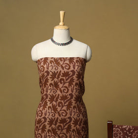 Hand bagru linen 3pc unstitched dress material 14