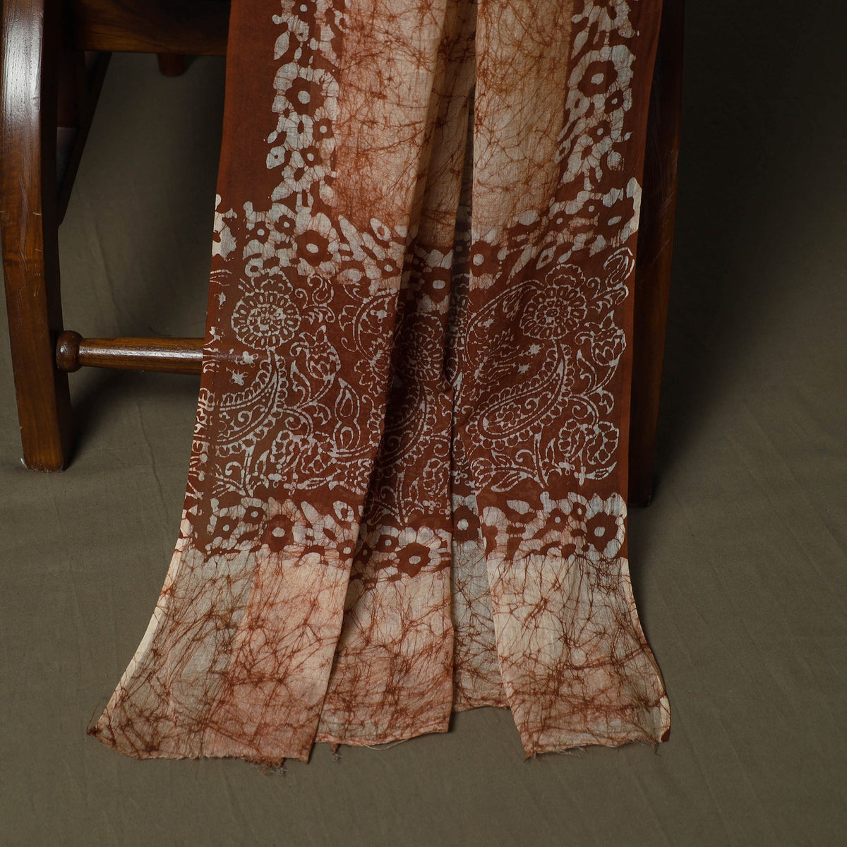 Hand batik cotton 3pc unstitched dress material 01