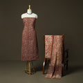 Hand batik cotton 3pc unstitched dress material 01