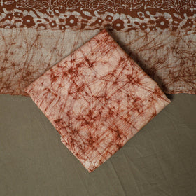 Hand batik cotton 3pc unstitched dress material 01