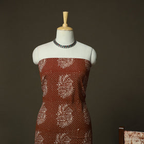 Hand batik cotton 3pc unstitched dress material 09