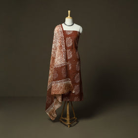 Hand batik cotton 3pc unstitched dress material 09