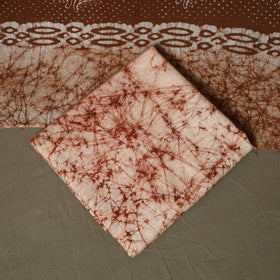 Hand batik cotton 3pc unstitched dress material 09