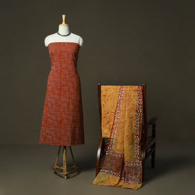 Hand batik cotton 3pc unstitched dress material 12