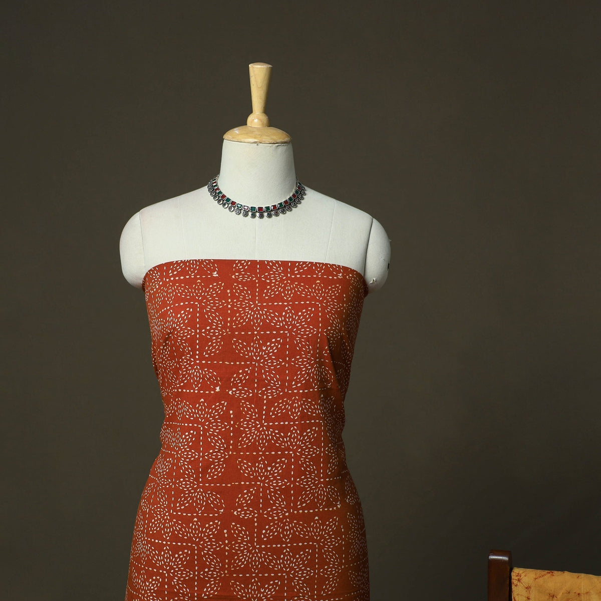 Hand batik cotton 3pc unstitched dress material 12