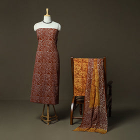 Hand batik cotton 3pc unstitched dress material 29