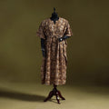 Hand batik cotton long kaftan 01 - handcrafted