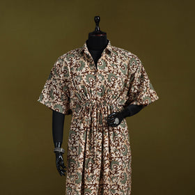 Hand batik cotton long kaftan 10 - handcrafted