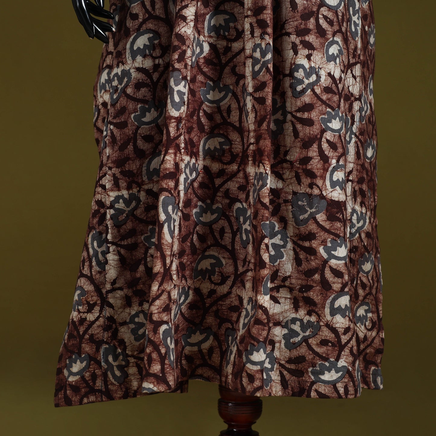 Hand batik cotton long kaftan 18 - handcrafted