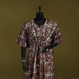 Hand batik cotton long kaftan 18 - handcrafted