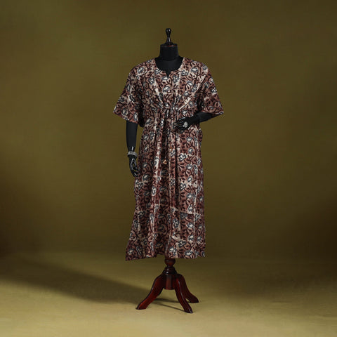 Hand batik cotton long kaftan 18 - handcrafted