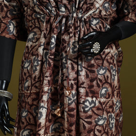 Hand batik cotton long kaftan 18 - handcrafted