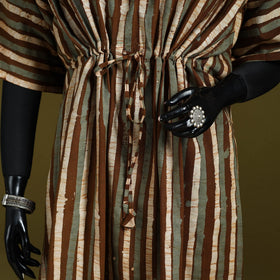 Hand batik cotton long kaftan 31 - handcrafted