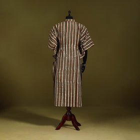 Hand batik cotton long kaftan 31 - handcrafted