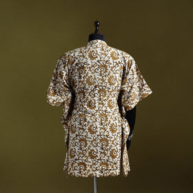 Hand batik cotton medium kaftan 34 - handcrafted