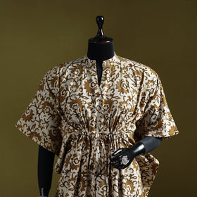 Hand batik cotton medium kaftan 34 - handcrafted