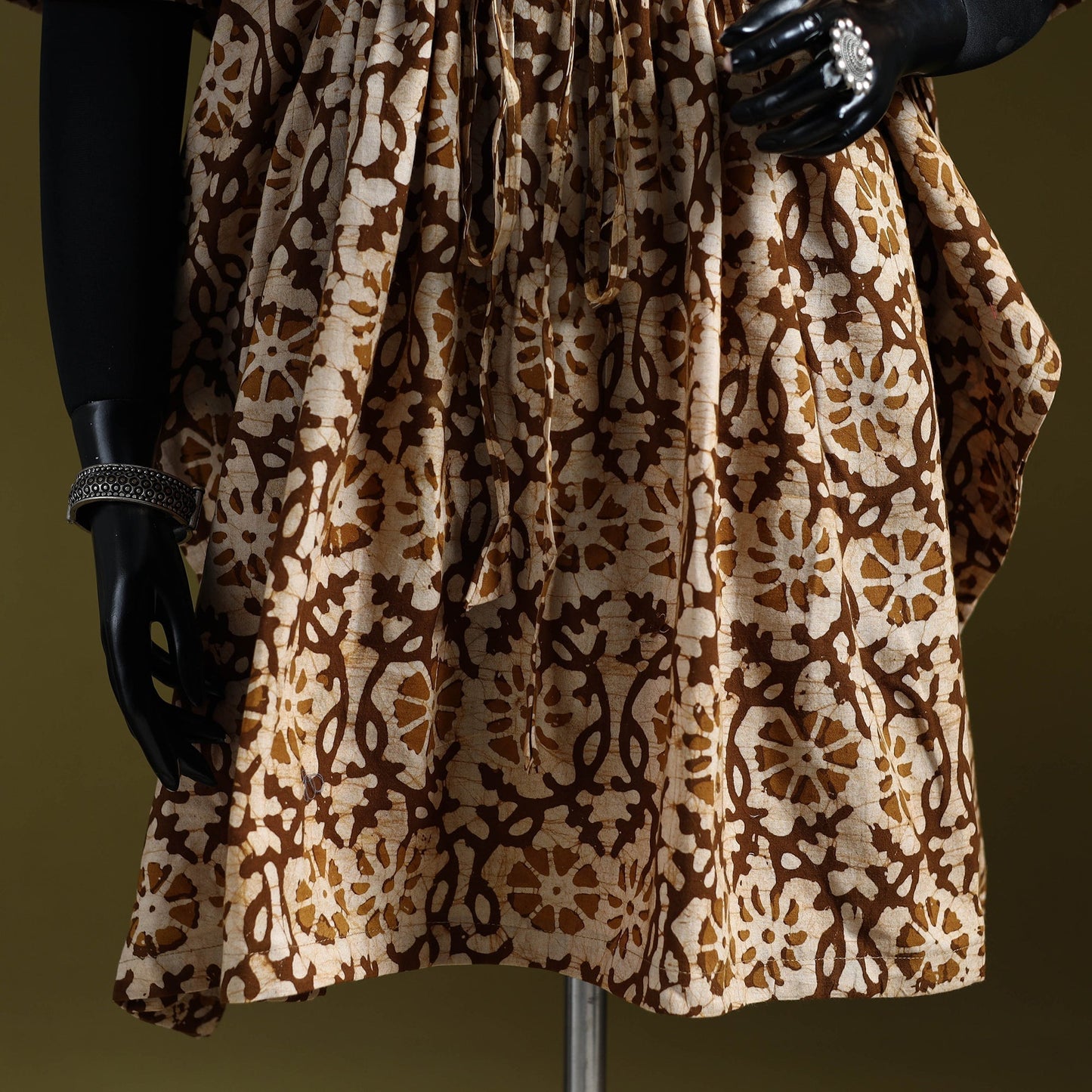 Hand batik cotton medium kaftan 38 - handcrafted